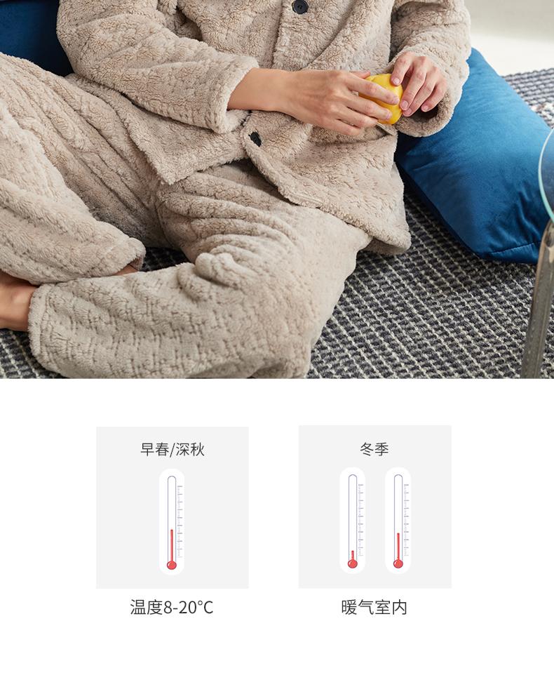 Xuan Liang Coral Velvet Pajamas for Men In Autumn and Winter with Thick and Warm Flannel Winter Edition Large Home Furnishing Set