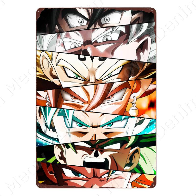 

Аниме герой винтажная металлическая жестяная вывеска домашний клуб паб украшение гостиной аниме микс настенный художественный постер тарелка в японском стиле ZSS82 7.9x11.8In(20x30cm)