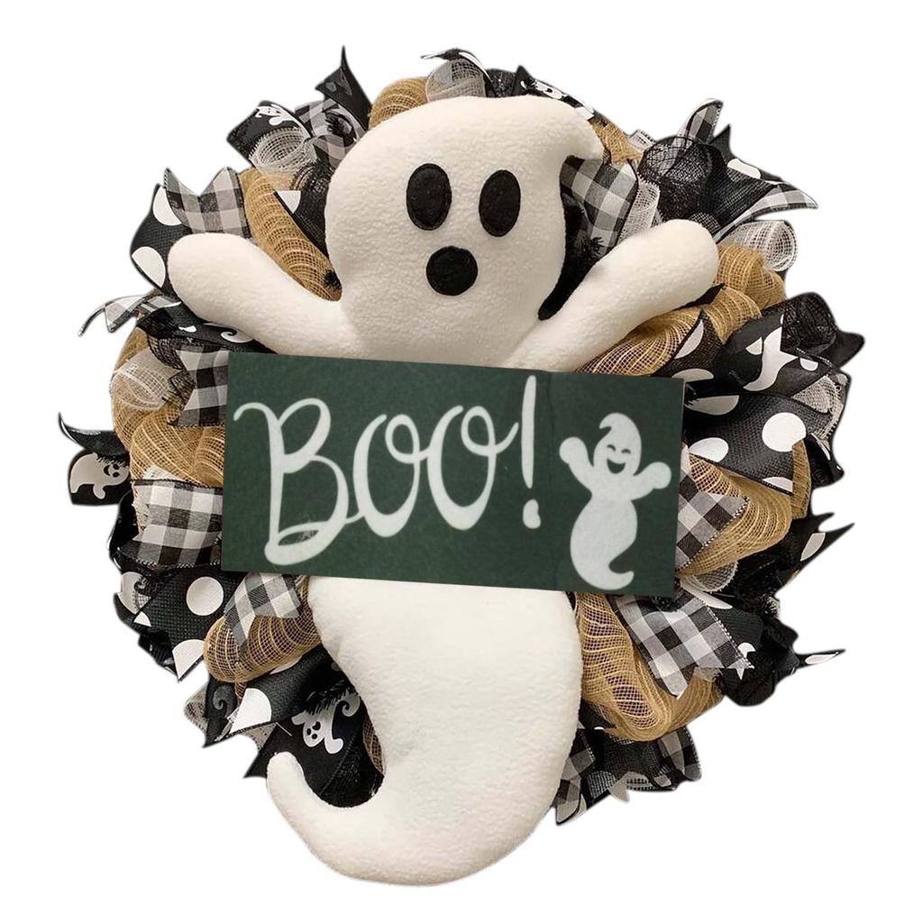 Halloween Ghosts Wreath Cartoon Úsměv Duchové Podzimní věnce Home Party Závěsné přívěsky Dekorační potřeby