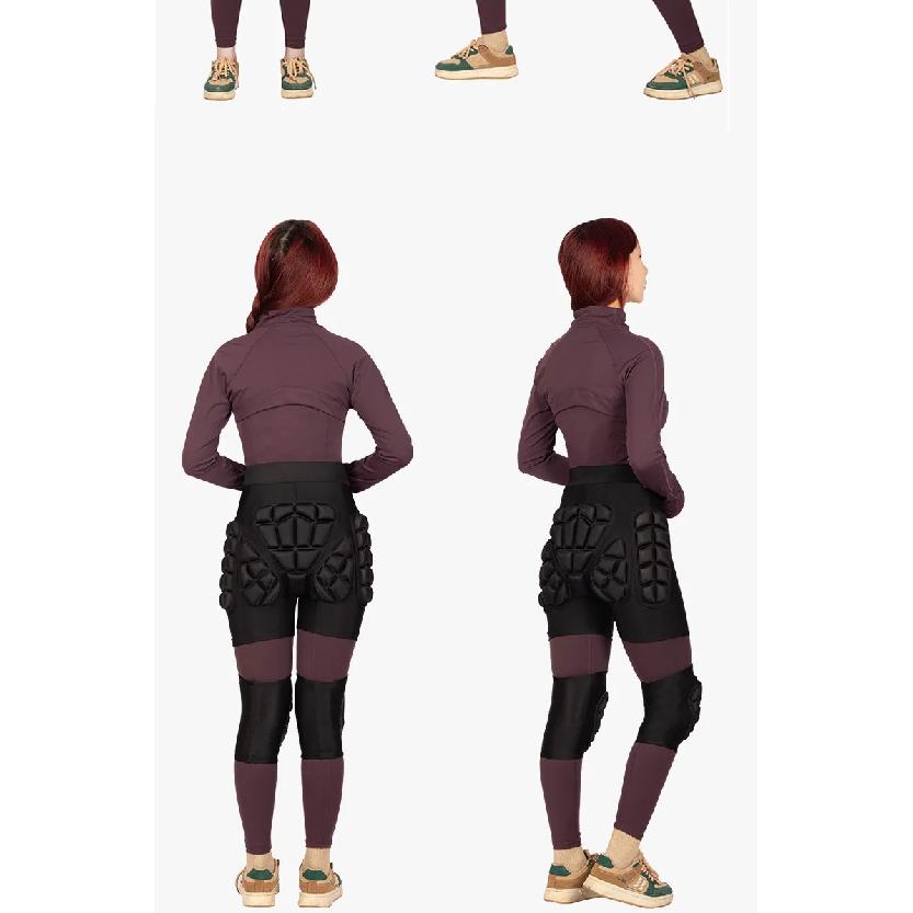 Ski Snowboard Protective Shorts 3D Hip Knee Butt Pads Protective Gear for Skiing Snowboarding Ice Skating Fall Prevention Padded