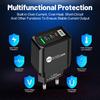 58W Multi-Standard Fast Charger with USB and 2PD for EU/US/UK/KR/AU
