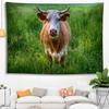 Hot Sale Custom High Quality Cow Wall Hanging Hd Landscape 3D Printing Digital Printing Home Decoration Tapestry