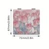 1 Handheld Mirror, Tulip Rabbit Makeup Mirror, Portable Foldable Makeup Mirror, High Definition Cartoon Body Mirror, Small Mirror In Student Dormitory