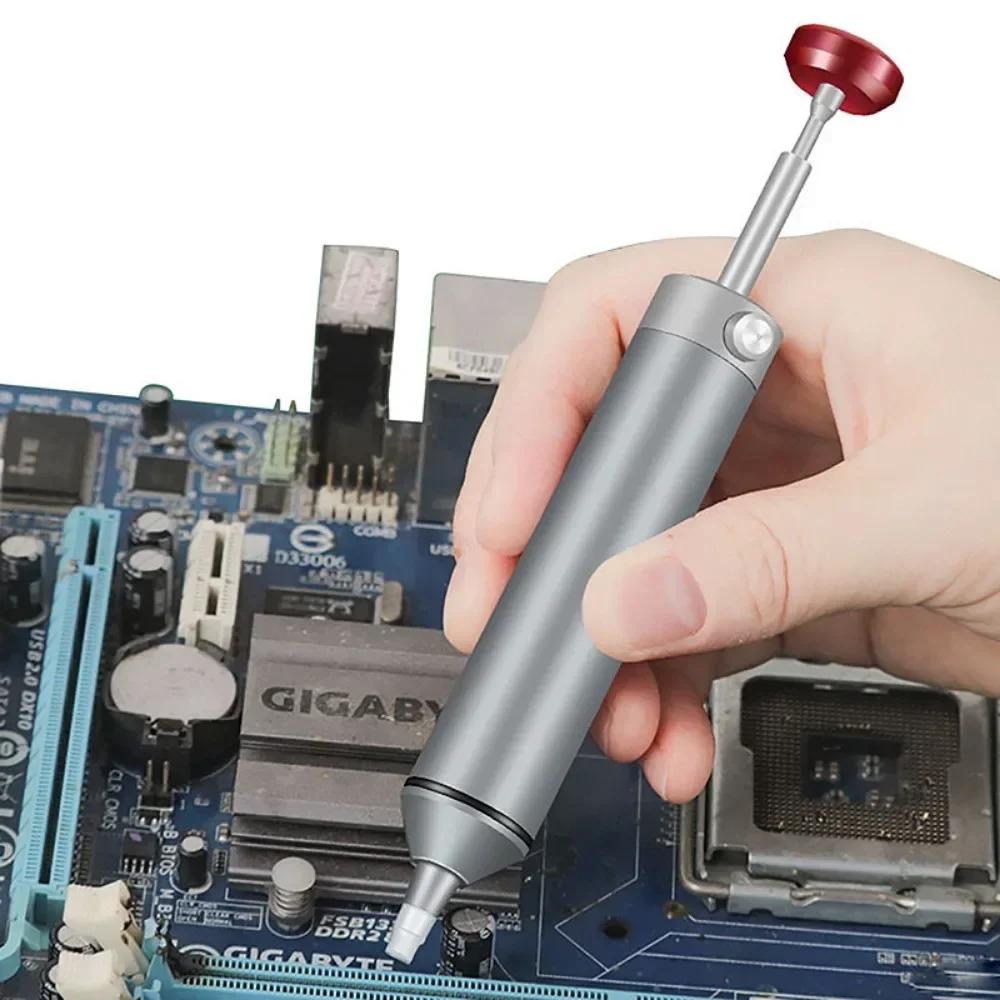 2025 New Aluminum Powerful Desoldering Pump Suction Tin Gun Soldering Sucker Pen Removal Vacuum Solder Iron Welding Repair Tool