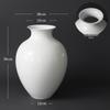 Thin-Walled Translucent White Ceramic Vase, Zen Style, Antique Chinese Plum Blossom Ornament for Living Room Decor.