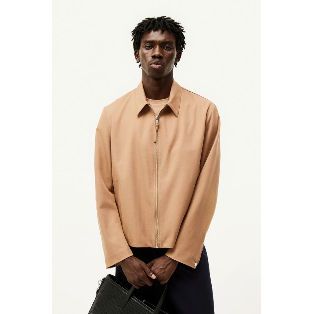

Короткая куртка из твила HM Regular Fit Светло-коричневый