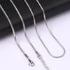 0.9/1.2/1.5/2.0Mm Stainless Steel Necklace For Men Hip Hop Titanium Steel Square Snake Chain Necklace Jewelry Accessories