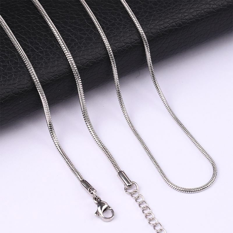 0.9/1.2/1.5/2.0Mm Stainless Steel Necklace For Men Hip Hop Titanium Steel Square Snake Chain Necklace Jewelry Accessories