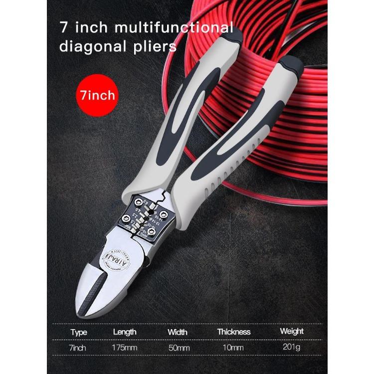 AIRAJ 7/9 inch Multifunction Pliers Combination Pliers Stripper Crimper Cutter Heavy Duty Wire Pliers Diagonal Pliers Hand Tools