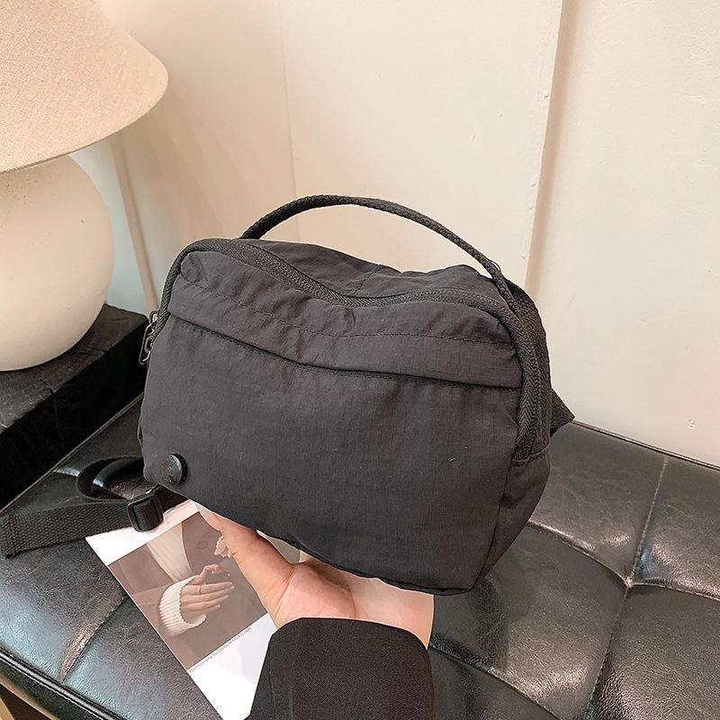 New Macaron Nylon Small Square Bag Waterproof and Lightweight Canvas Bag Bag Casual Fashion Shoulder Messenger Mobile Phone Bag