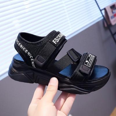 22 Frühling und Sommer neue Sandalen Sportstil Ein-Riemen Open-Toe Klettverschluss-Sandalen