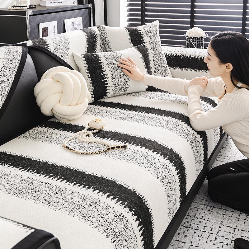 Chenille Sofa Cushion High-Grade Four Seasons Universal Non-Slip Sofa Cover Sofa Cover Cloth Backrest Towel Anti-Scratching