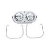 Chrome Brake Master Cylinder Cover Kit with Gaskets and Bails Replacement for Chevrolet Corvette 1967-1982, Polished Finish Reservoir Cap Accessory