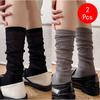2 Pcs Women Lolita Socks Y2K Solid Long Loose Knee-socks Female Spring Breathable Lace Casual Sweet Soft Korean Middle Stockings