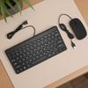Round Keycap Wired Keyboard Silent USB Keyboard Mouse Keyboard Mouse Combo  Computer Accessories
