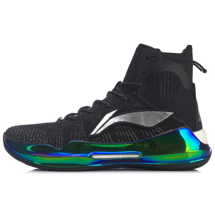 

LiNing YuShuai 13 Boom Anti Slip Wear Resistant High Top Basketball Shoes Aurora Black 41.5