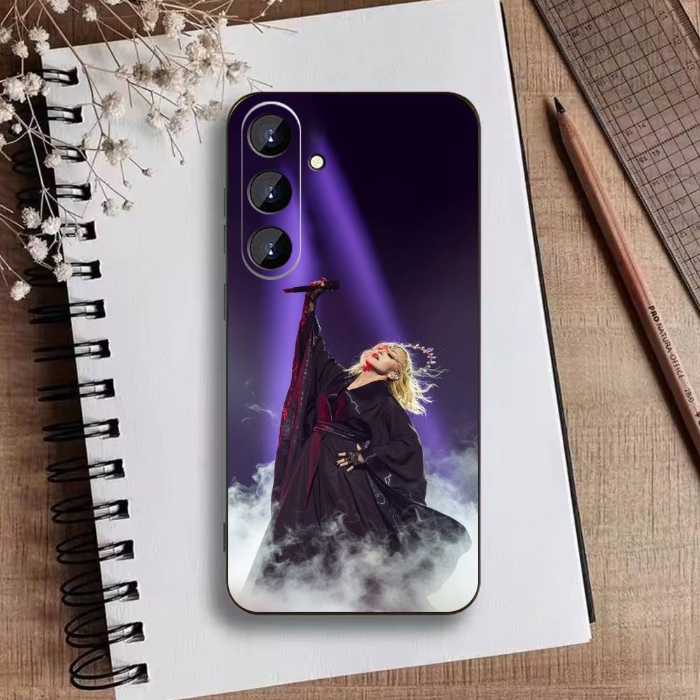 Singer T-Madonna Phone Case For Samsung Galaxy A73,21,22,32,71,53,52,51,80,5G Soft Black Cover