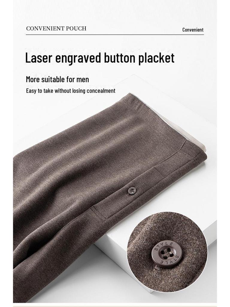 [Extra Warm] Men's Mulberry Silk Wool Thermal Underwear Set for Fall/Winter