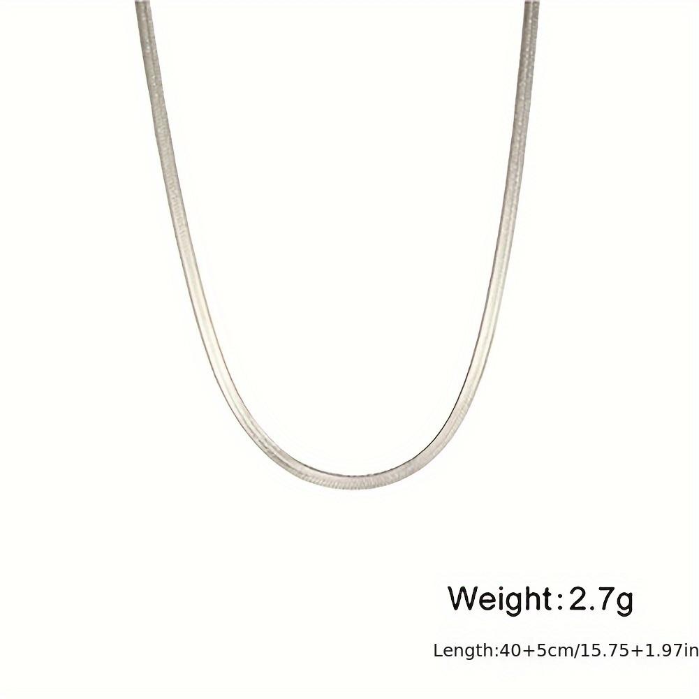 1pc Mature Style Stainless Steel Snake Chain Necklace, Unisex Hip Hop Fashion Jewelry with Sequins, No Power Supply Required