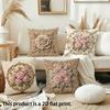 1/4pcs Floral-Patterned Decorative Cushion Covers Sofa Bed Cushion Cover Home Bedroom Decoration, 2D Flat Printing