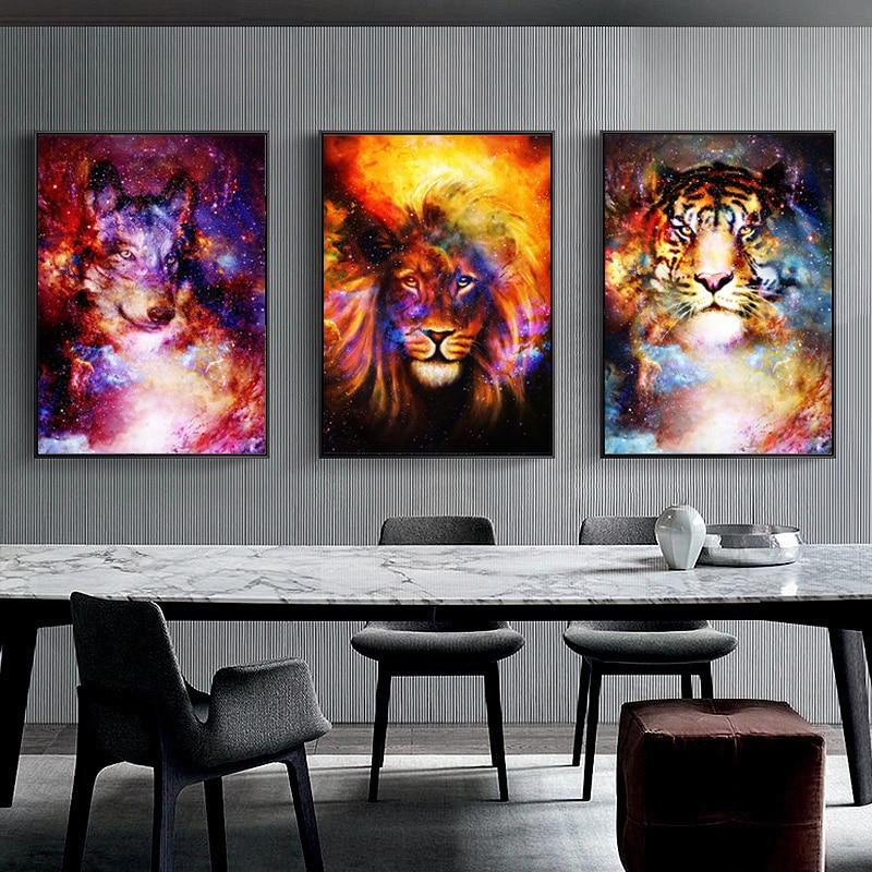 5d Full Round Diamond Painting Animals Wolf Tiger Lion Picture Round Rhinestone Embroidery Mosaic Cross Stitch Fabulous Art