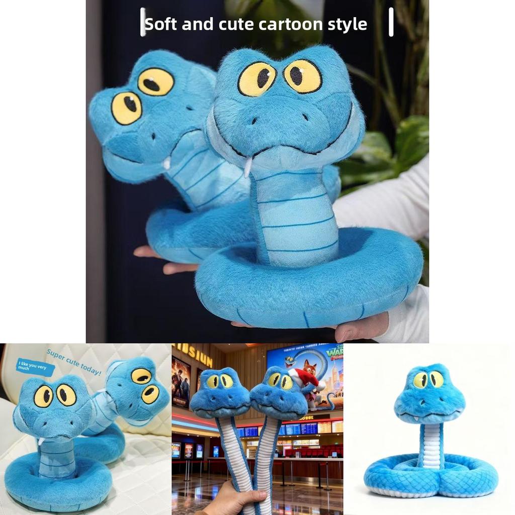 Plush Animal Kingdom Zootopia Gary Blue Snake Toy For Kids And Gifts