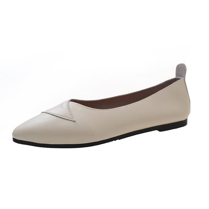 Spring and summer new fashion pointed shallow mouth single shoes flat comfortable casual Doudou shoes one pedal single shoes