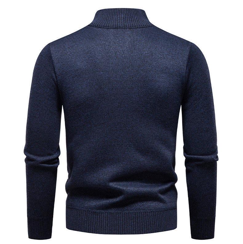 Herren 2025 Herbst/Winter Halb-Reißverschluss Freizeit Pullover Pullover mit Samtstrick