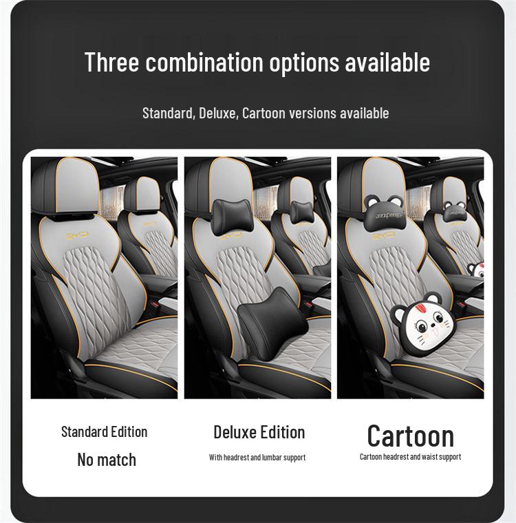 BYD Tang Car Seat Cushion: Perforated Leather, Fits 5/6/7-Seat Models, All-Season Use