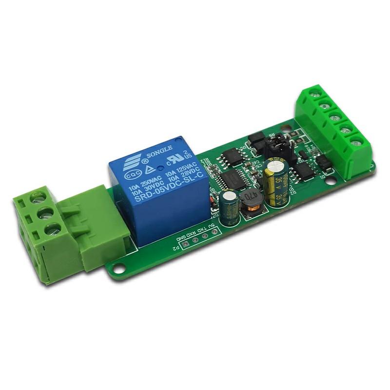 Modbus RTU Single-Channel Relay Module RS485/TTL 1 Input/Output Pluggable Terminal