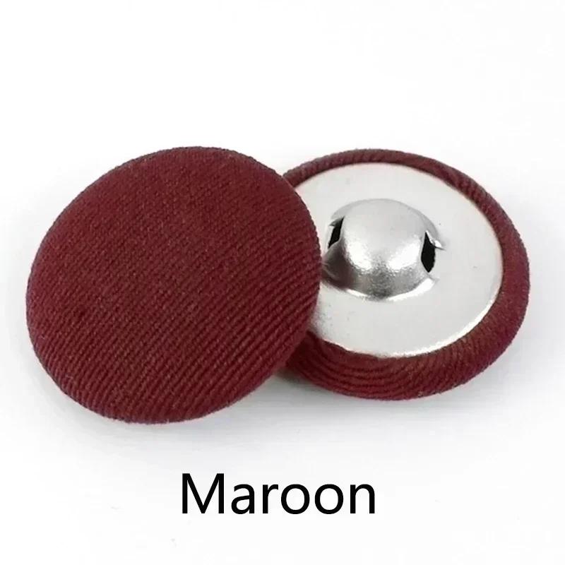 20Pcs Meetee 11-30mm Round Cloth Covered Button Decorative Shank Buttons for Suit Coat Dress Clothes Sewing Buckle Accessories