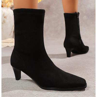 New Women Stretch Ankle Boots Sexy Pointed Toe Short Botas Shoes Fashion Partys Stiletto High Heel Socks Botas Botas De Mujer