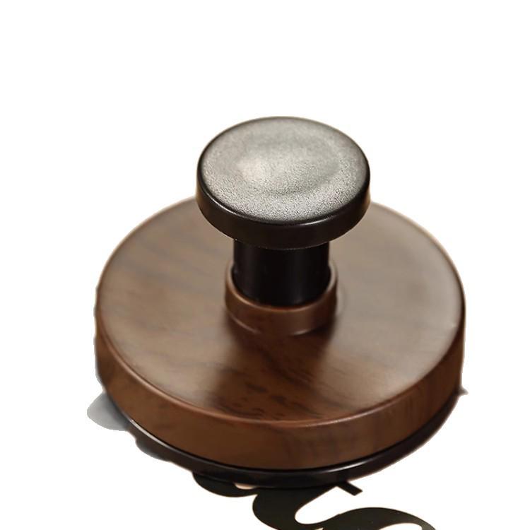 Walnut Wood Grain Suction Cup Hook 2-Pack—Bathroom/Coat Door Hanger