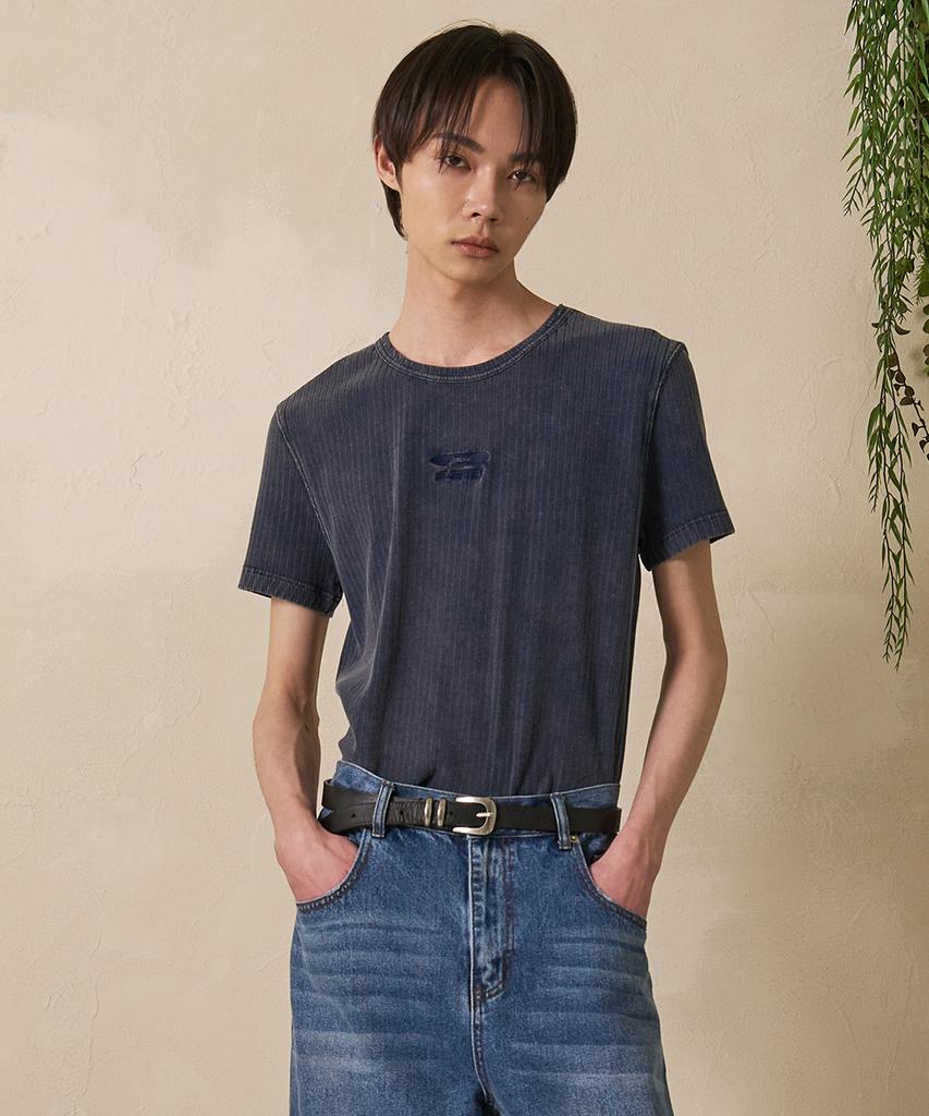 FDR Sulfar Washing Rib Muscle Short Sleeve Black