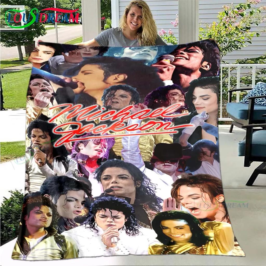Calda Moda Pop Star M-Michael Jackson Coperta in Flanella per Adulti e Bambini Decorazione Divano Letto Coperta Portatile Regalo