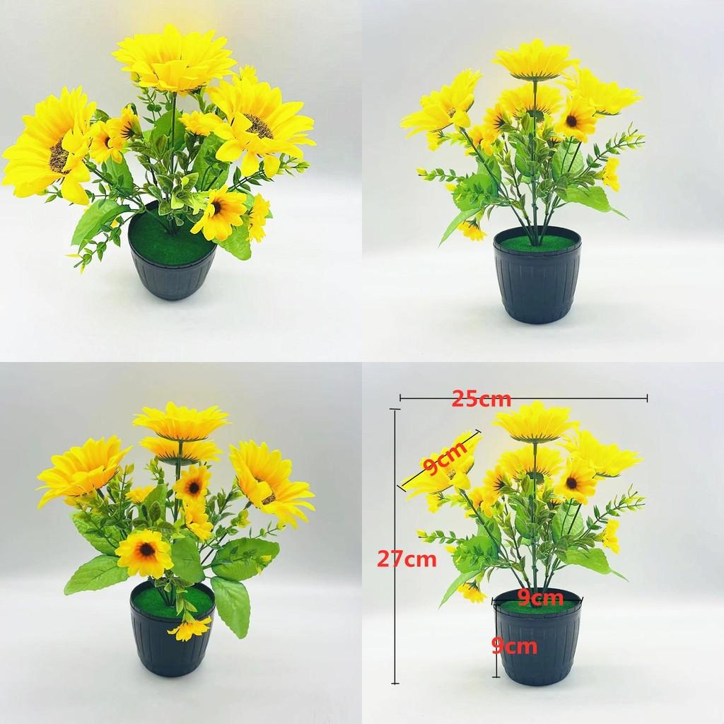 Sunflower Faux Plant With Silk Petals For Indoor Decoration And Gift Presentations