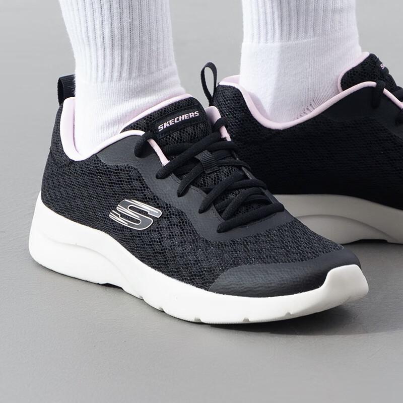 Skechers Women's 149542-BKPK Casual Lace-Up Sneakers