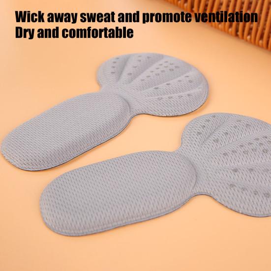 2 in 1 Heel Cushions Shoe Inserts Non-slip Heel Protectors Cut-to-size Insoles Mesh Heel Grips for Shoes Too Big All Shoe Types