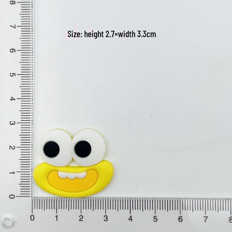 Medium Cartoon Sausage Lips Eye Patches & DIY Storage Box for Hair Accessories, Phone Case, Crocs Decorations