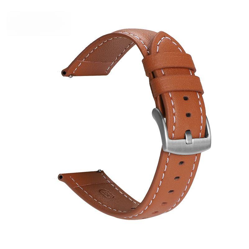 20mm 22mm Leather Watch Band Watch Strap- Soft Durable Water-proof for Samsung Galaxy Watch Huawei Watch Xiaomi Watch Garmin Watch Amazfit Watch
