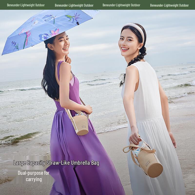 beneunder Portable UV Protection Five-Fold Sun & Rain Umbrella