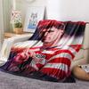 USA National Team Pulisic Signature Portrait Flannel Blanket Soccer Throw Blanket Football Fan Bedroom Warm Sofa Cover