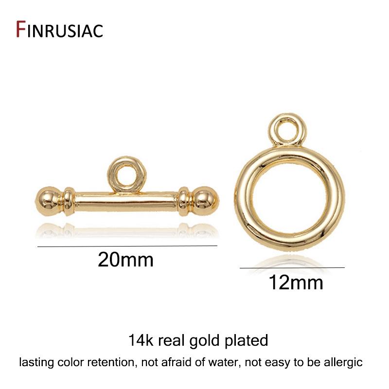 Supplies For Jewelry 14K Gold Plated Toggle OT Clasps For DIY Bracelets Necklaces Findings End Clasps Connectors Hooks Wholesale