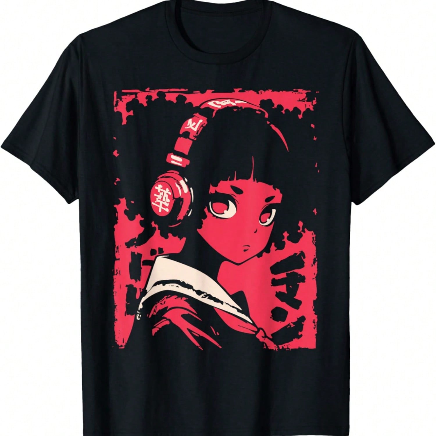 Harajuku Cyberpunk Black Anime Manga Waifu Japanese T-Shirt(5) S разноцветный