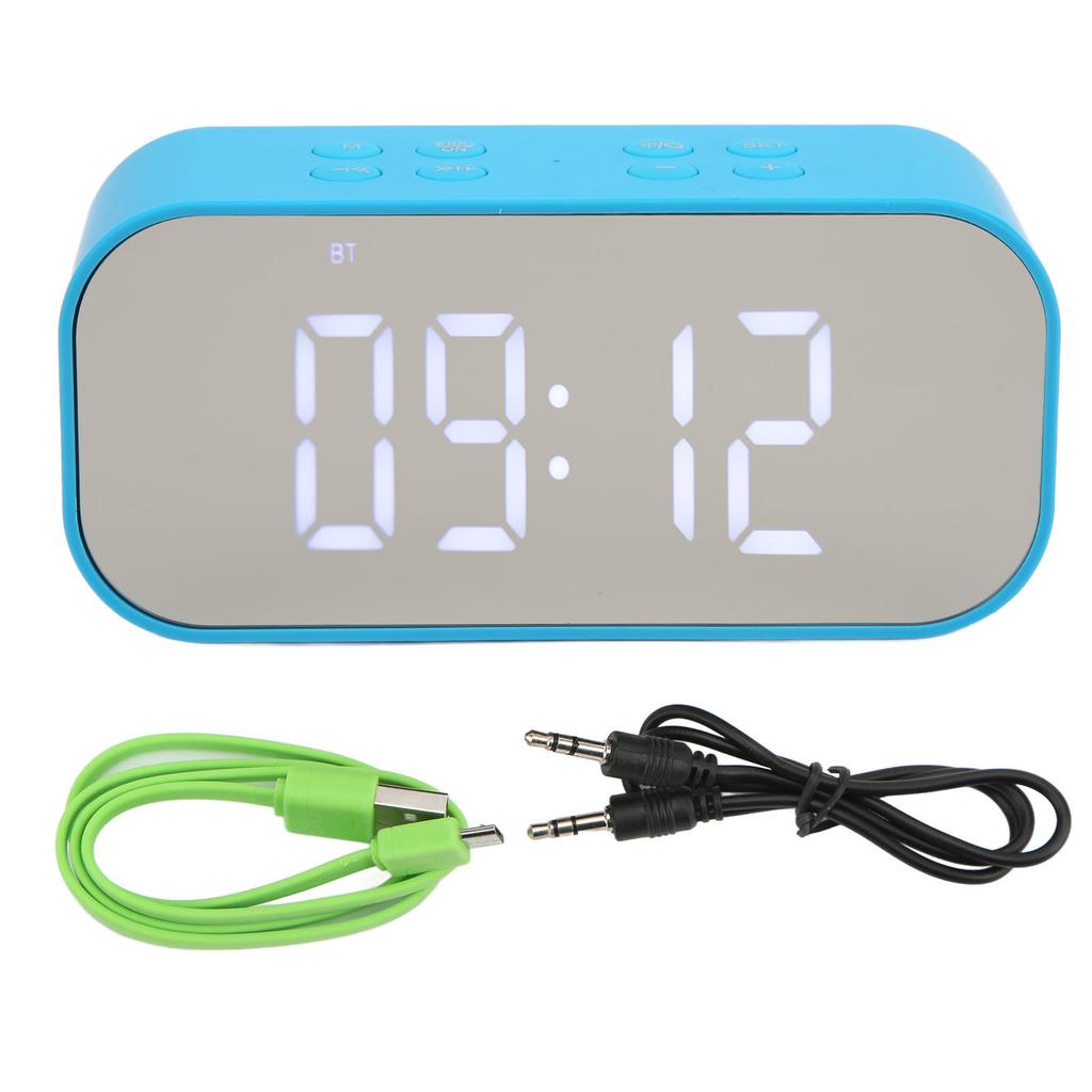 Alarm Clock Mirror Electronic Intelligent Noise Reduction 45MM Loudspeaker Double Speaker Digital