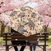 1PC Possums Flowers Umbrella-8-Rib Reinforced Portable Folding Travel Suitable for All Seasons Outdoor Daily Use  -J0418