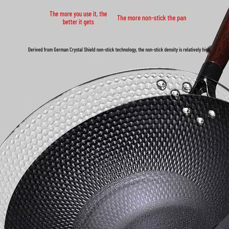 RSFH Nitrogenized Iron Wok with Glass Lid