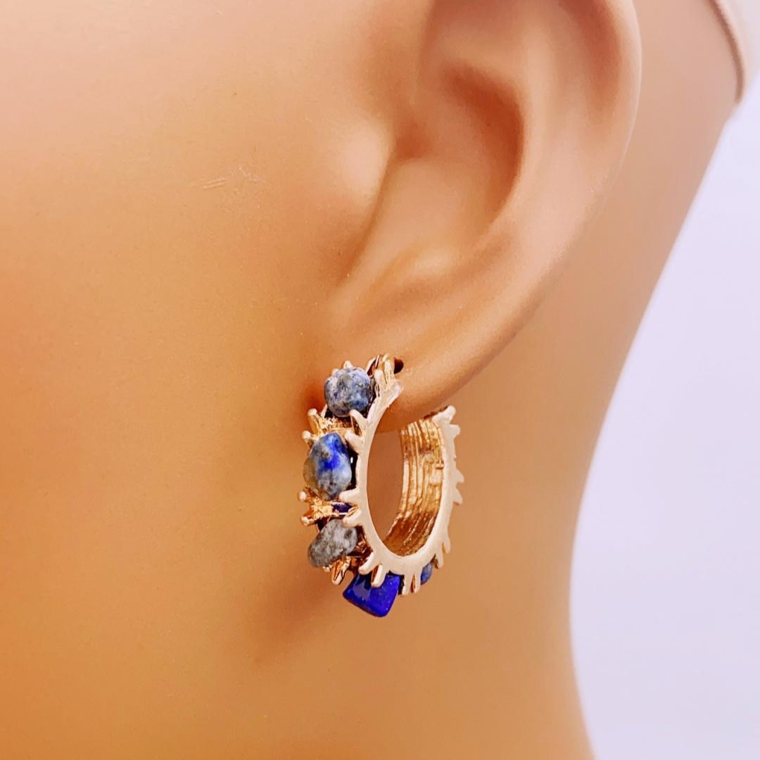 

Серьги-кольца из натурального камня ручной работы для женщин. Повседневные модные серьги для женщин.