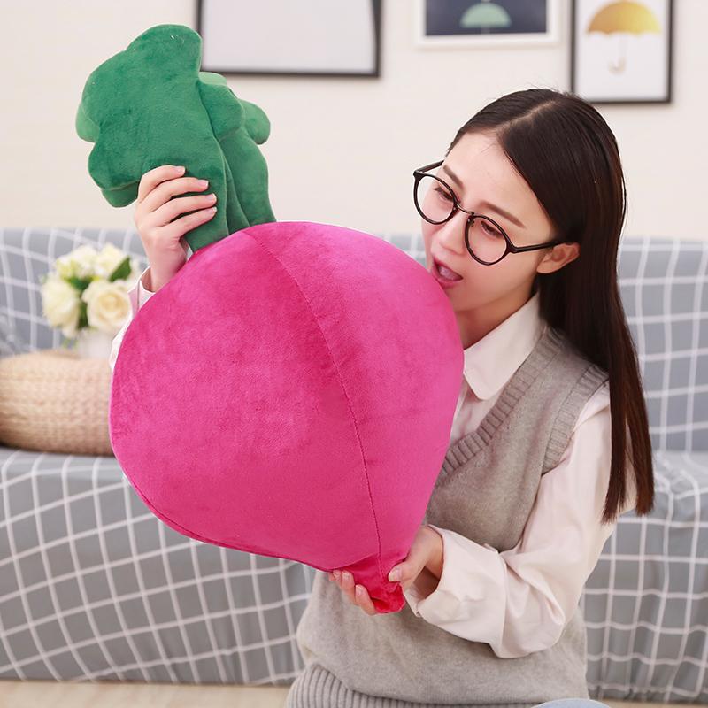 1pc 40cm Simulation Radish Plush Toys Kawaii Stuffed Vegetable Doll For Kids Cute Sofa Pillow Nap Pi