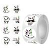 Round Teacher Praise Sticker, 25mm Label Roll with 500 Count and 4 Cute Designs for Homework Feedback, Class Charts, and Package Use